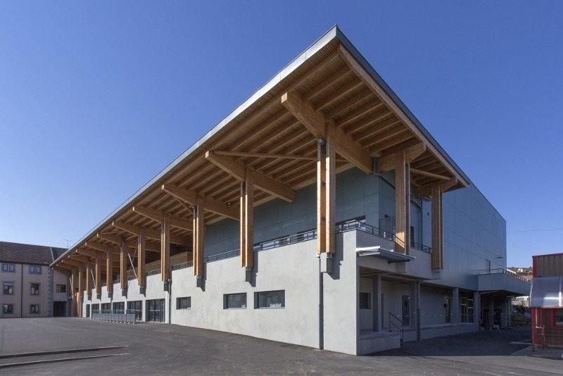 Construction d'une extension du collège Sainte-Marie vue extérieure